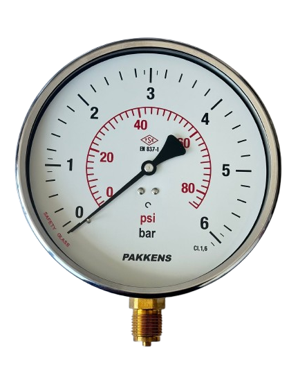 1/2" Q63-6 BAR ALT BAĞLANTI MANOMETRE